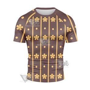 Trafalgar Law Flower Short Sleeve Compression Shirt