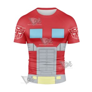 Transformers Optimus Prime G1 Short Sleeve Compression Shirt