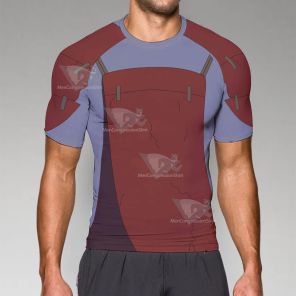 Uchiha Madara Blue Short Sleeve Compression Shirt