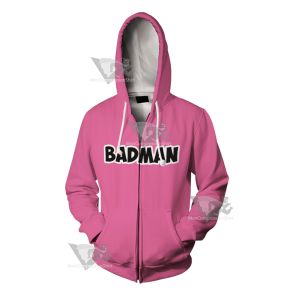 Vegeta Badman Pink Dragon Ball Z Cosplay Zip Up Hoodie