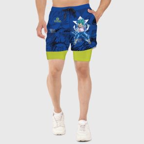 Vegeta Blue Dragon Ball Blue Lightning Men Compression Gym Short