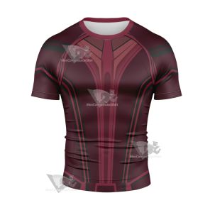 Wandavision Wanda Maximoff Short Sleeve Compression Shirt