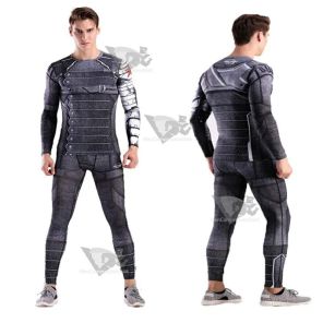 Winter Soldier men Compression Shirt Set