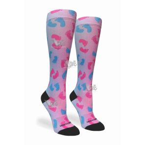 Women Compression Socks Footprints Unrevealed