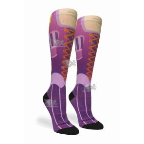 Women Compression Socks Gold Hair Princess