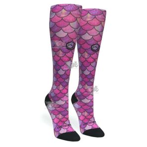 Women Compression Socks Mermaid Pink