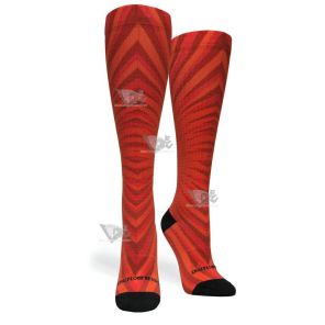 Women Compression Socks Never Quit Red