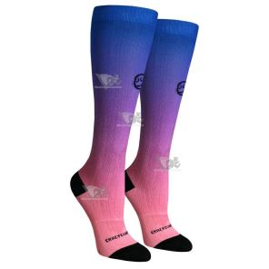 Women Compression Socks Ombre Blue Pink