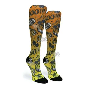 Women Compression Socks Pumpkin Boo