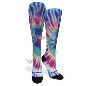 Women Compression Socks Tie Dye Rainbow