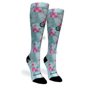 Women Compression Socks Tropical Flamingo