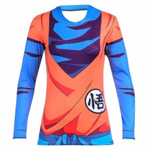 Women Dragon Ball Z Compression Goku Long Sleeve Rashguard