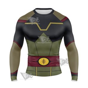 Xiaolin Showdown Chase Young Green Long Sleeve Compression Shirt