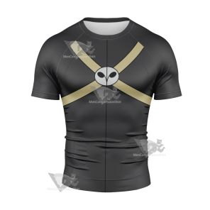 Xiaolin Showdown Jack Spicer Grey Cosplay Short Sleeve Compression Shirt