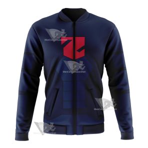 Young Justice Lor Zod Blue Cosplay Bomber Jacket