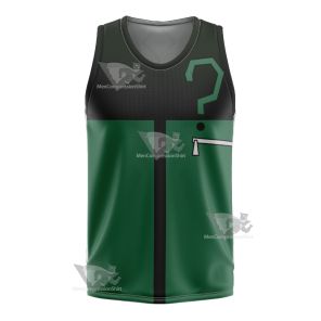 Young Justice Riddler Green Question Mark Cosplay Basketball Jersey