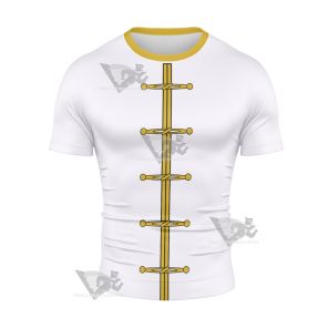 Zatch Bell Wonrei White Cosplay Short Sleeve Compression Shirt