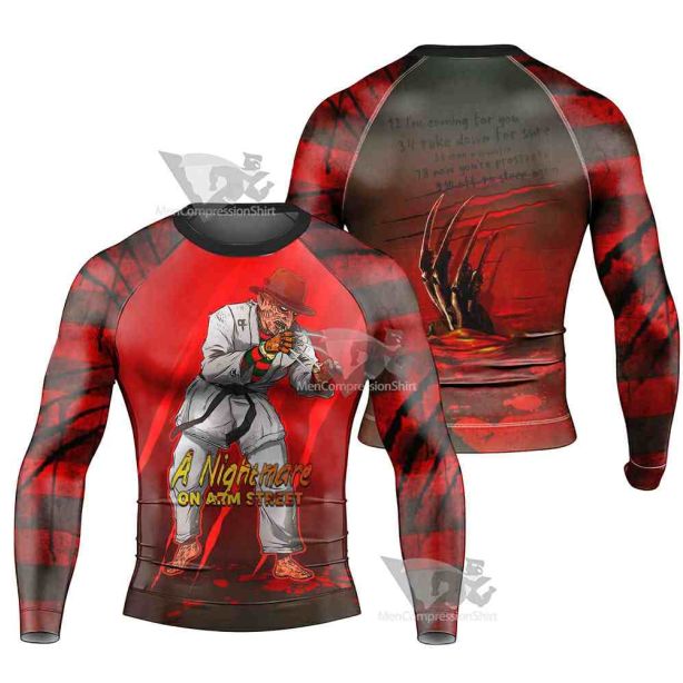 A Nightmare On Elm Street Mens Long Sleeve Rash Guard