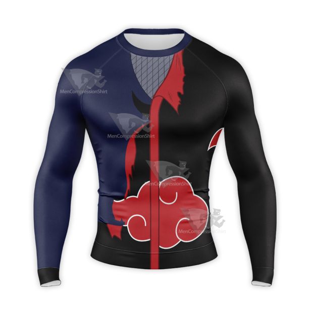 Akatsuki Hokage Cloud Black Long Sleeve Compression Shirt