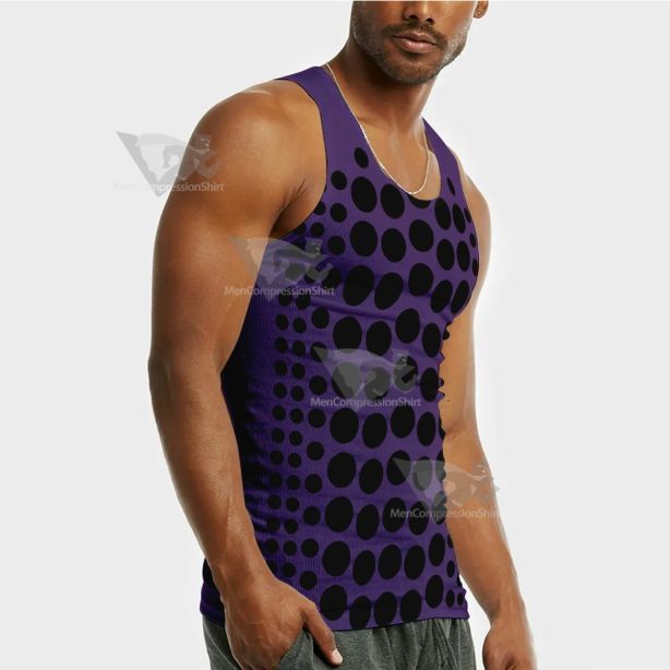 Anime Bizarre Kakyoin Noriaki Purple Sleeveless Compression Shirt