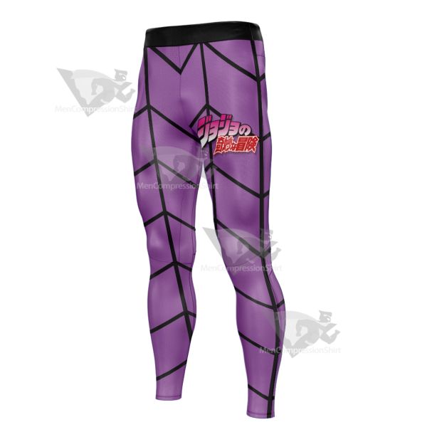 Anime Bizarre Prosciutto Purple Men Compression Legging