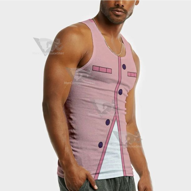 Anime Bizarre Rohan Kishibe Pink Sleeveless Compression Shirt