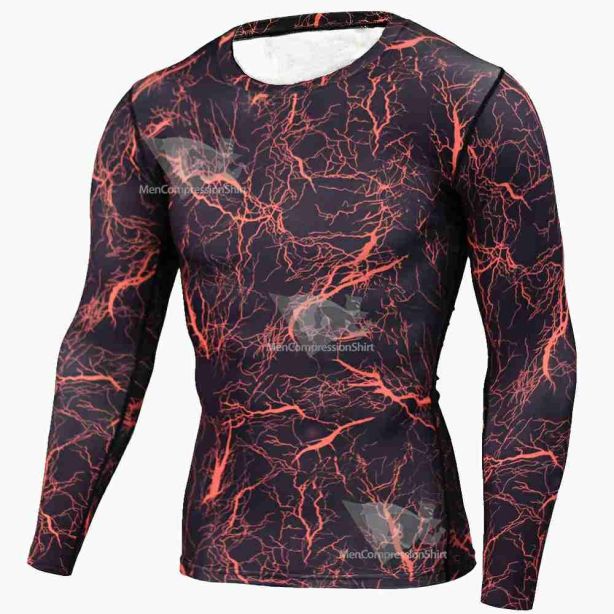 Army Camouflage Long Sleeve Sports Compression Shirt For Men