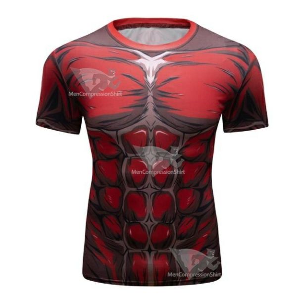 Attack On Titan Colossal Titan 20 Elite Short Sleeve Rashguard