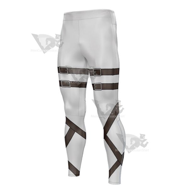 Attack On Titan Grey And Brown Straps Mens Compression Legging