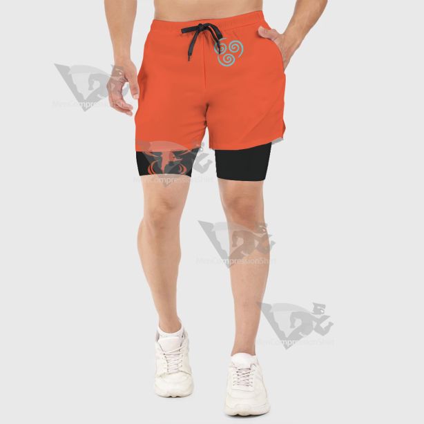 Avatar Air Nomad Orange Men Compression Gym Short