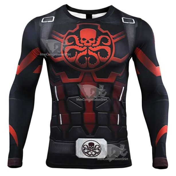 Avengers 4 Endgame Hydra Long Sleeve Compression Shirt For Men