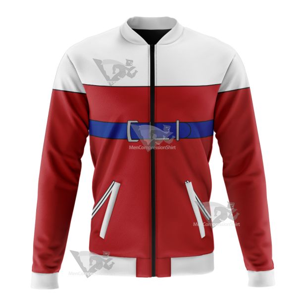 B Daman Riki Ryugasaki Red Cosplay Bomber Jacket