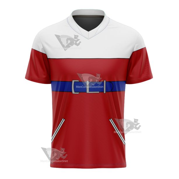 B Daman Riki Ryugasaki Red Cosplay Football Jersey