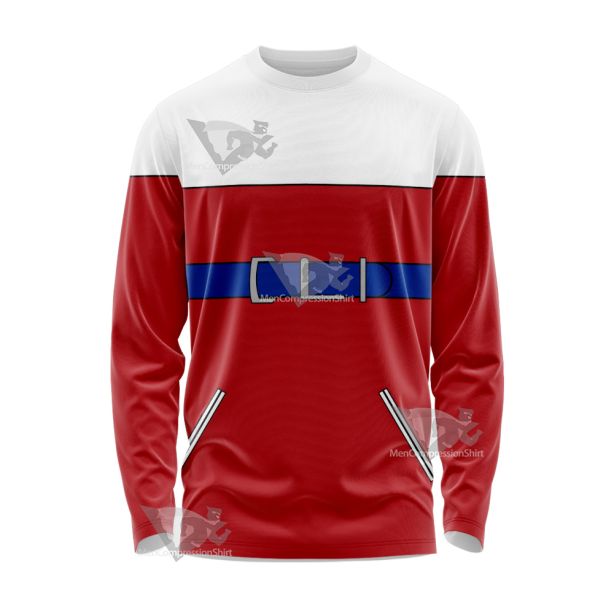 B Daman Riki Ryugasaki Red Cosplay Long Sleeve Shirt