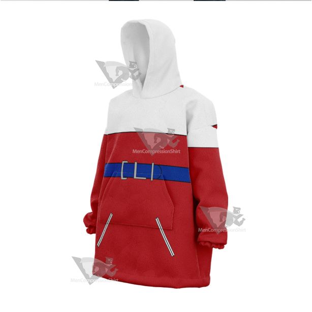 B Daman Riki Ryugasaki Red Cosplay Snug Oversized Blanket Hoodie