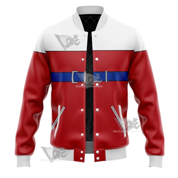 B Daman Riki Ryugasaki Red Cosplay Varsity Jacket