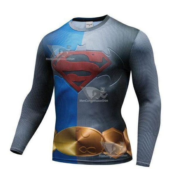 Batman Batman Vs Superman Premium Dri-Fit Long Sleeve Rash Guard