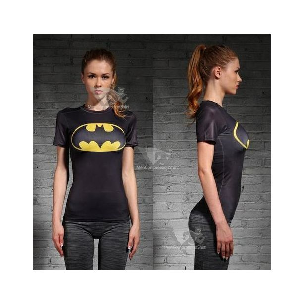 Batman Classic Womens Short Sleeve Rash Guard