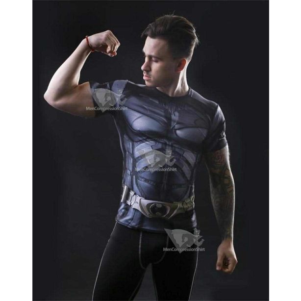 Batman Dark Knight Compression Short Sleeve Rash Guard