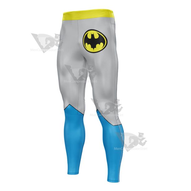 Batman Grey And Yellow Belt Mens Compression Legging