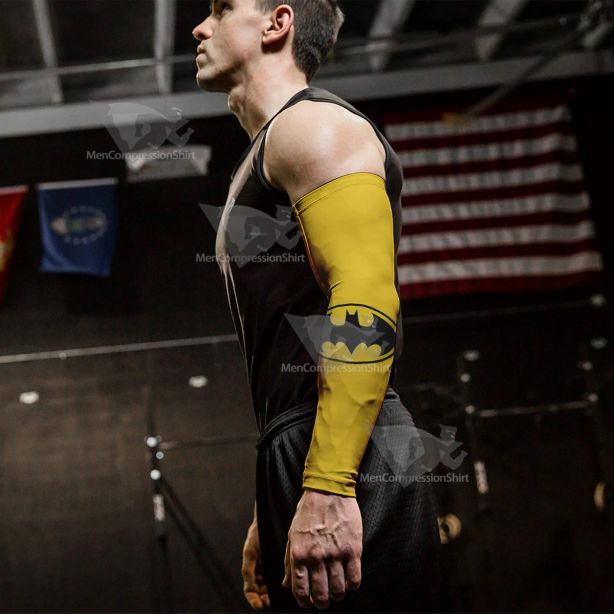 Batman Logo New Style Yellow Compression Arm Sleeve