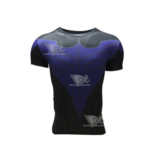 Batman Nightwing Blue Short Sleeve Rashguard