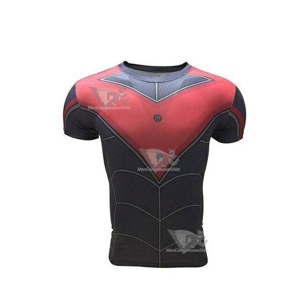 Batman Nightwing Red Short Sleeve Rashguard