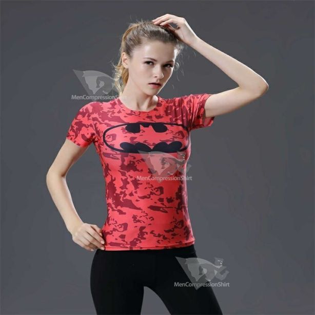 Batman Pink Onyx Womens Short Sleeve Rashguard