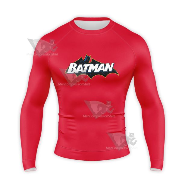 Batman Red Personality Long Sleeve Compression Shirt