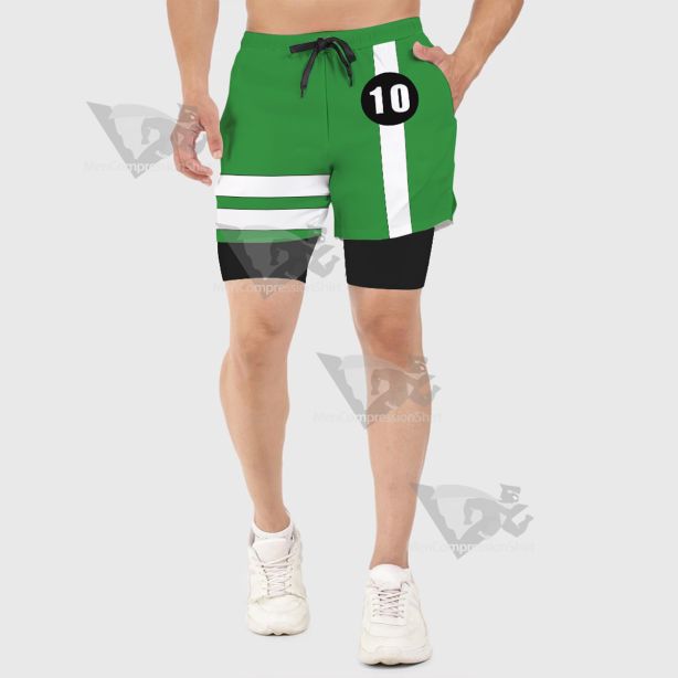 Ben 10 Benjamin Green Men Compression Gym Short