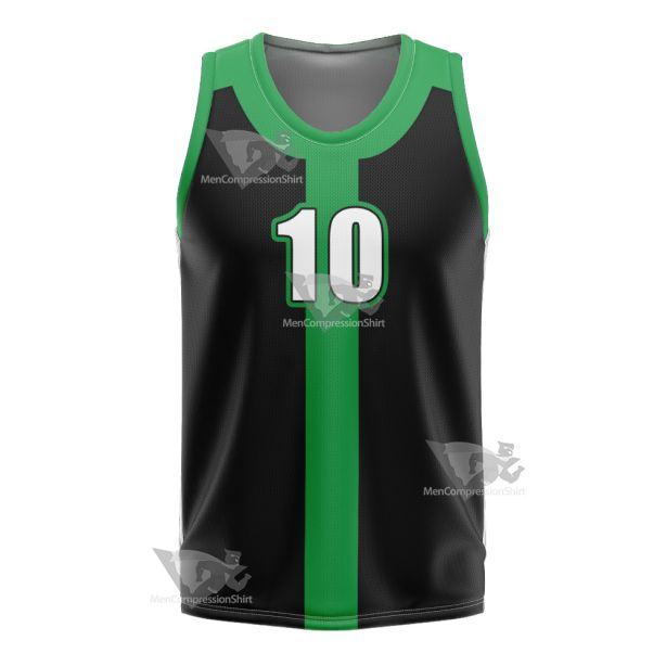 Ben10 Ben Tennyson Green And Black Cosplay Basketball Jersey