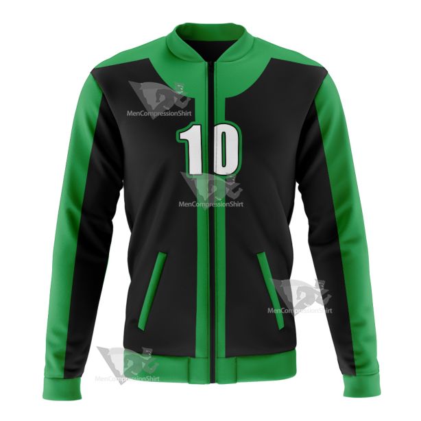 Ben10 Ben Tennyson Green And Black Cosplay Bomber Jacket