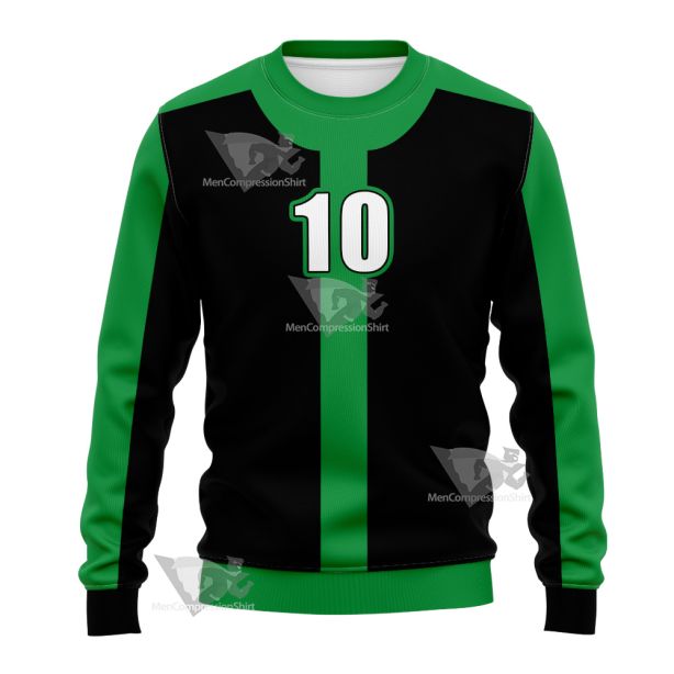 Ben10 Ben Tennyson Green And Black Cosplay Sweatshirt