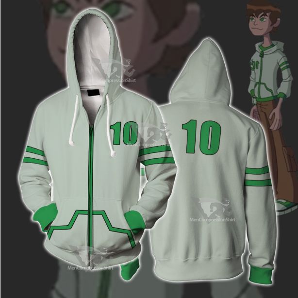 Ben10 Ben Tennyson In Omniverse Cosplay Zip Up Hoodie